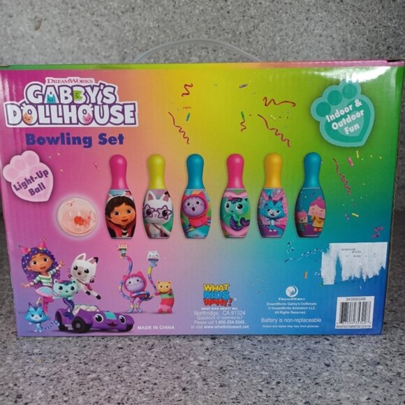 LIGHT UP Bowling Toy Gabby's Dollhouse Kids Game - Picture 5 of 8